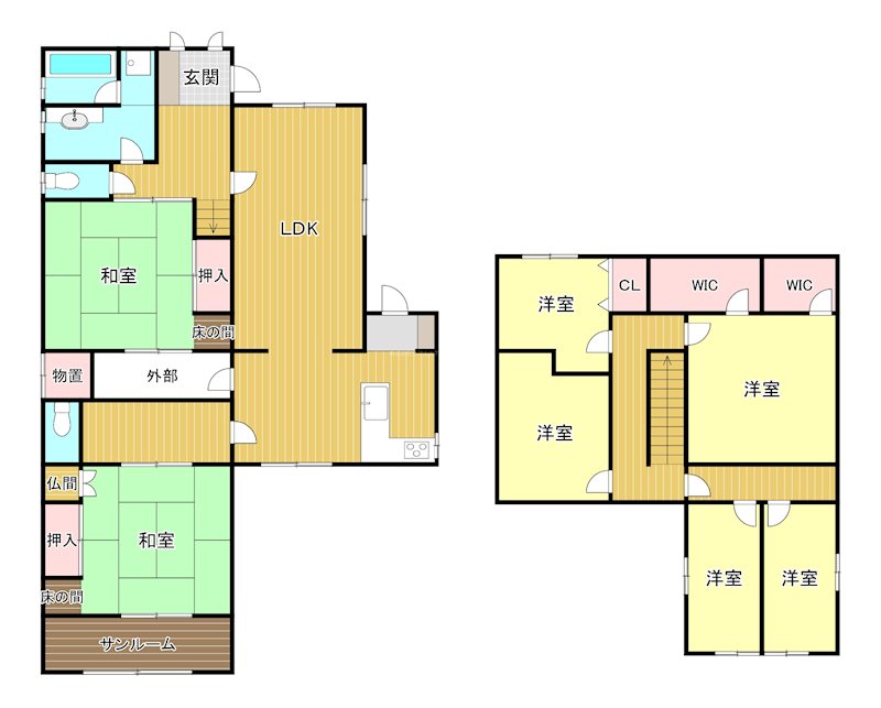 稲津３丁目　貸家 間取り