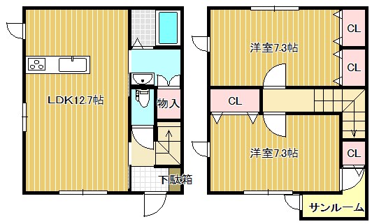 ミツワスクエア　【ペットOK】 A-1号室 間取り