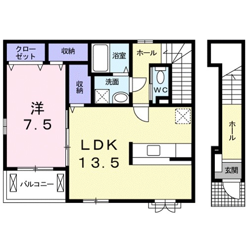 アンジュメゾン 201号室 間取り