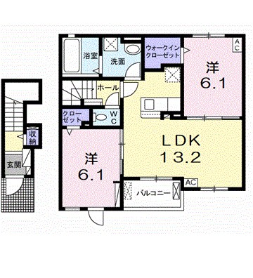 サン　ルーラルⅣ 202号室 間取り