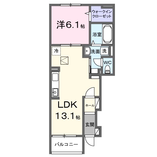 ＧＲＥＥＮＡＷＡＹⅡ 102号室 間取り