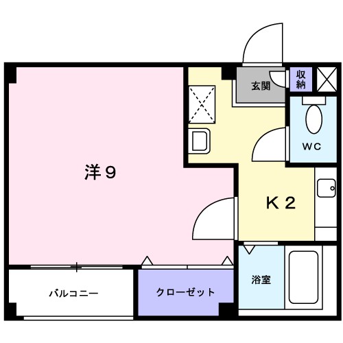ミドルファンテン 202号室 間取り