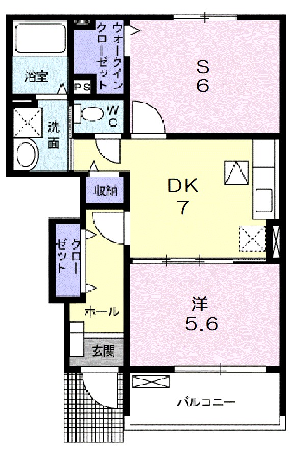 グリシーヌ　アビテ 105号室 間取り