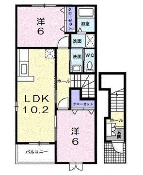 ポート　リジェールⅡ 201号室 間取り