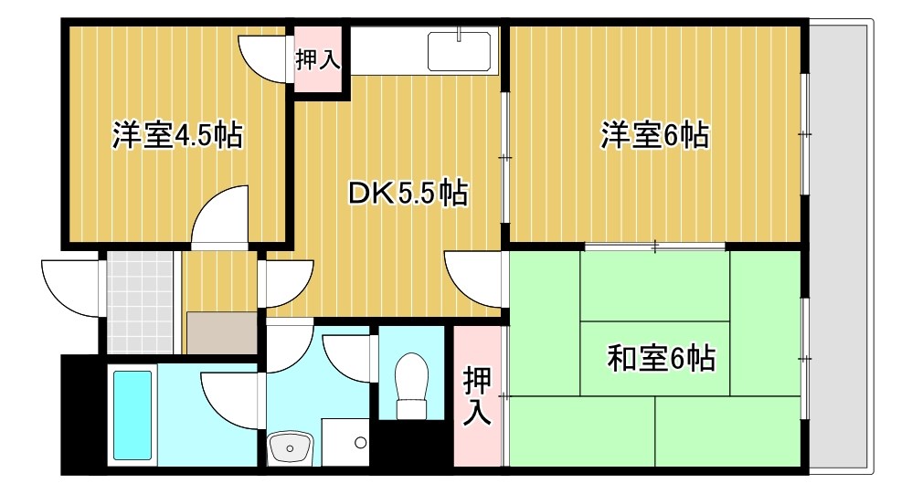 Twin　Avenue A401号室 間取り