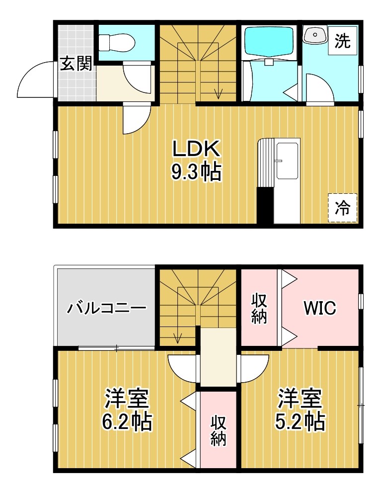 レ・フルーレットB 間取り