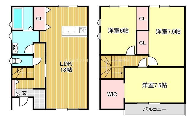 シャルム栗東 1号室 間取り