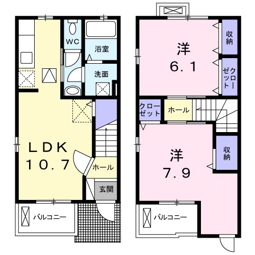 ジェントリーパレス 101号室 間取り