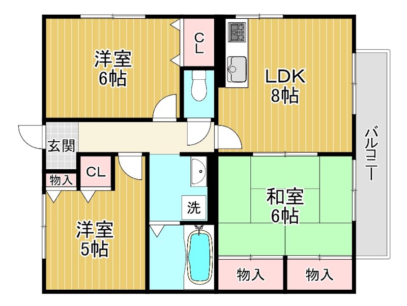 タナベマンションPATTⅢ 201号室 間取り