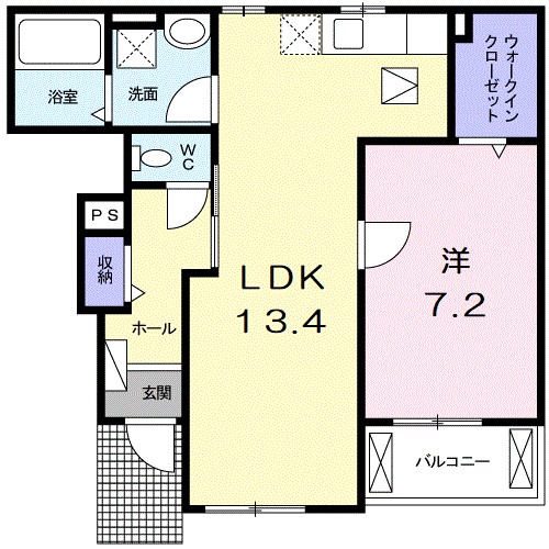 コーポ勢多七番館 103号室 間取り