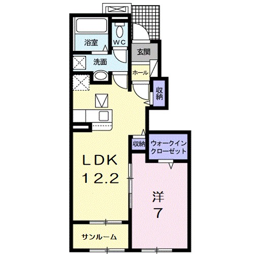 フローラ愛知川 103号室 間取り