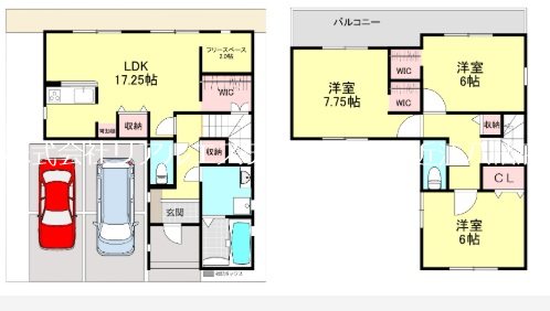 向日葵邸一軒家M棟 間取り