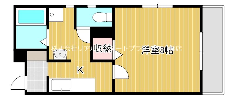 シティマンション八日市 303号室 間取り