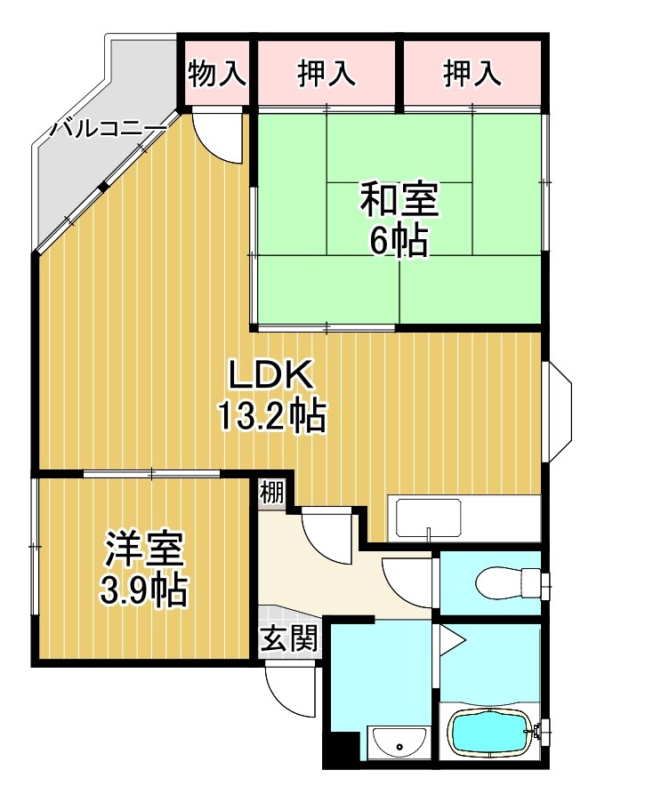 イーストピース守山 304号室 間取り