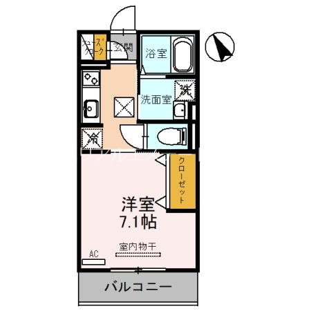 チェリーブロッサム勝部 106号室 間取り