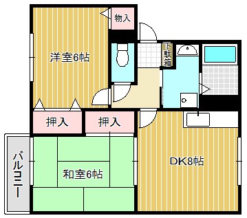 グランドゥールⅡ 202号室 間取り