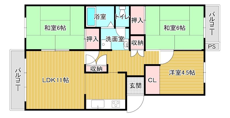 守山駅前東住宅5号棟 502号室 間取り