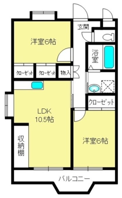 ロイヤルヒル守山 404号室 間取り