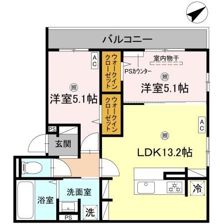 ビクトワールⅡ 201号室 間取り