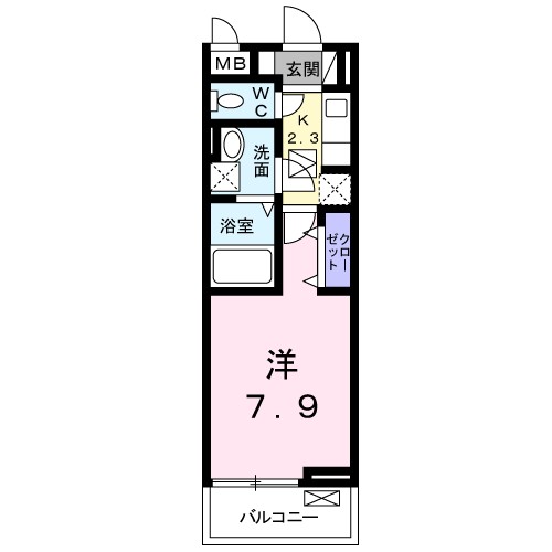 アドラブール 102号室 間取り