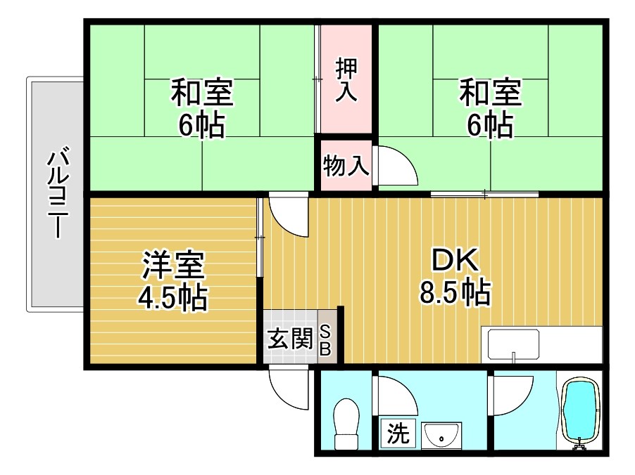 ハイツ北浦 間取り