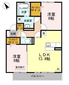 Ohana 201号室 間取り