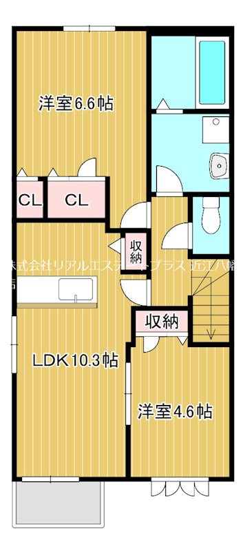 クレール 203号室 間取り