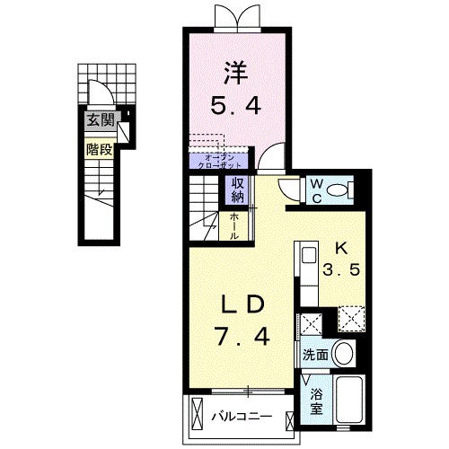 ラ・エトワール 203号室 間取り