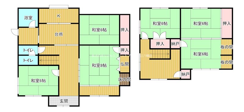 東沖野2丁目貸家 間取り