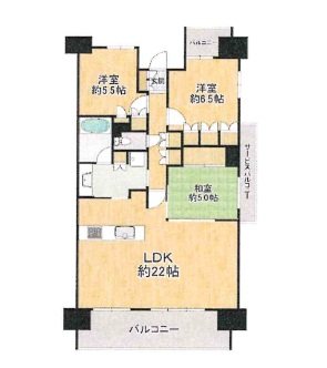 シャリエ守山梅田 905号室 間取り