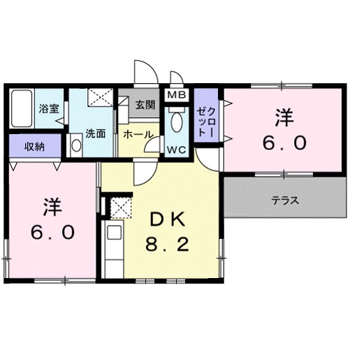 ルミデンス 101号室 間取り