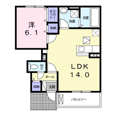サンクチュアリＫＥＧ 103号室 間取り