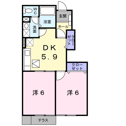 アロッジオ 104号室 間取り