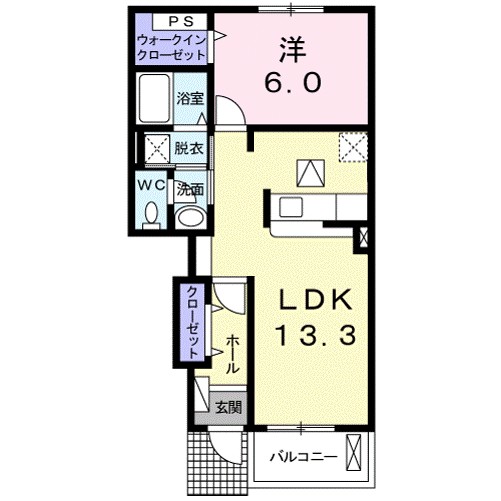 ウエストビレッジ 102号室 間取り