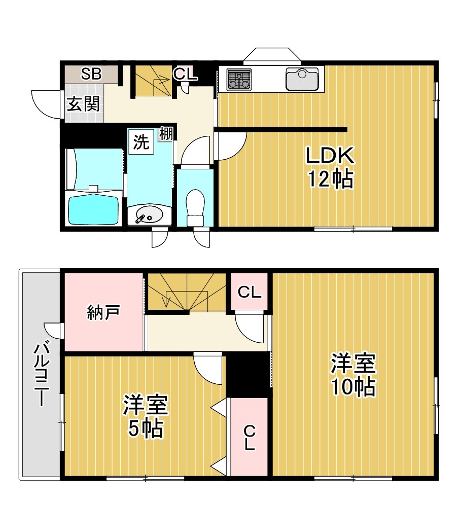 綣３丁目貸家(6年定期借家) 間取り