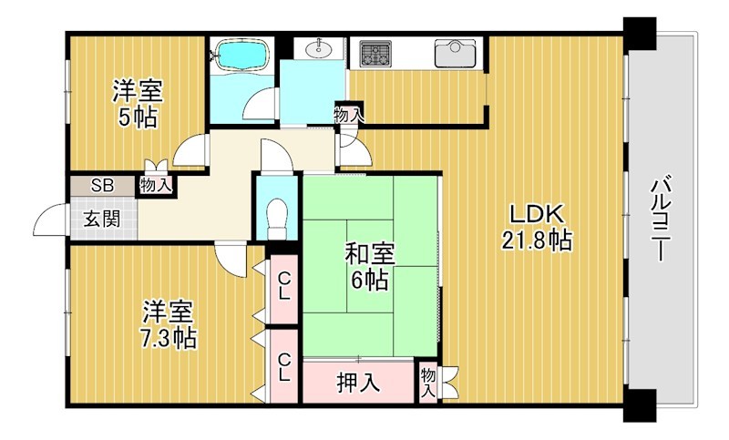 ステーシア守山駅前 1403号室 間取り