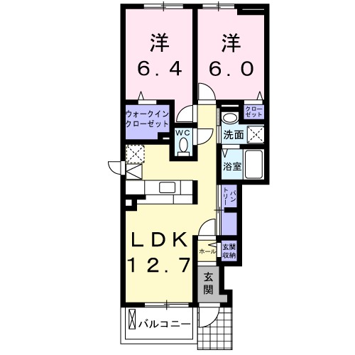 プラシードⅠ 101号室 間取り