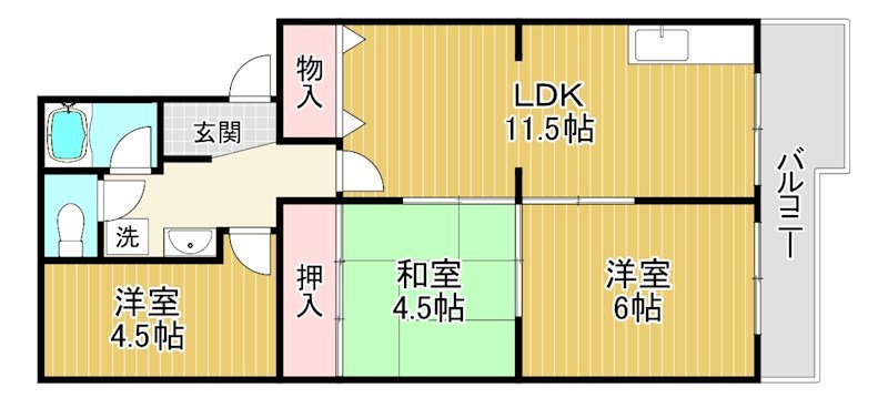1stヴァンサン館 間取り