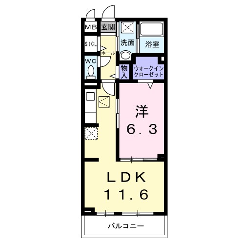 ルーチェ 103号室 間取り