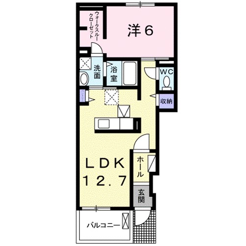 ルピコン　中小森 104号室 間取り