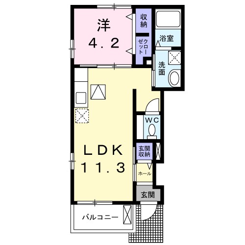 グランジェ　Ｎ 101号室 間取り