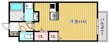 グランパルク A206号室 間取り