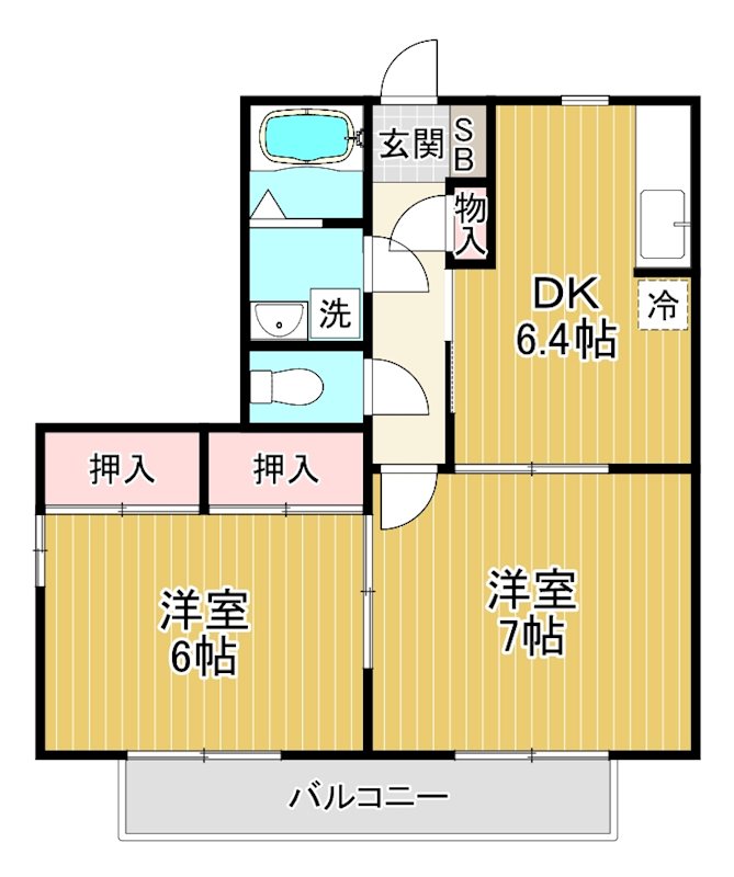 シャーメゾン240 201号室 間取り