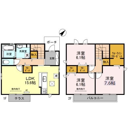栗東市岡戸建借家 間取り