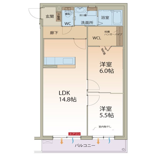 アンソレイエ 間取り