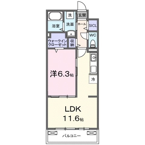 フルール近江 303号室 間取り