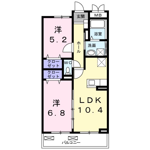 カトル　アンソレイエ 302号室 間取り