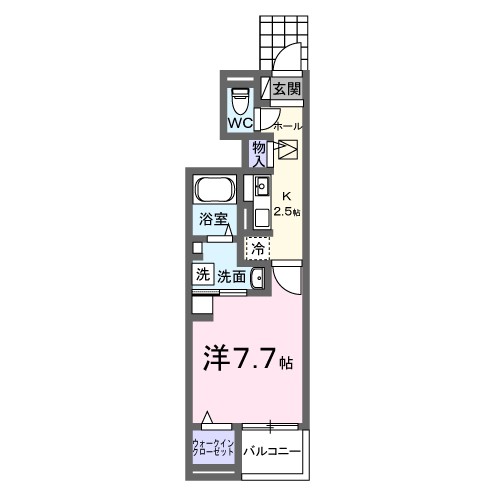 アップフィールド　共栄　Ⅲ 105号室 間取り