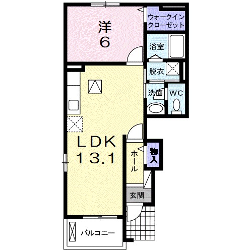 クレール聖徳Ｃ 101号室 間取り