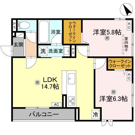 D-ROOM大橋1丁目 間取り